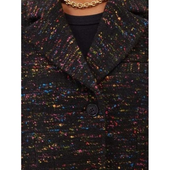 🆕 GANNI Oversized Jacket Wool Blend Small-Medium - Picture 6 of 13